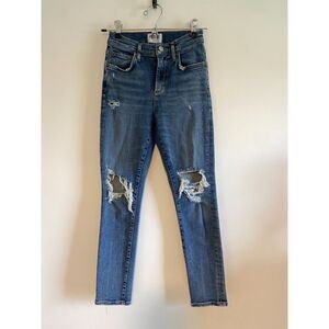 AGOLDE Sophie High Rise Skinny Crop in "spite" Size 25